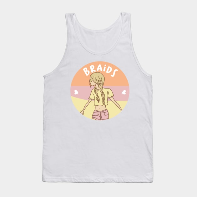 girl with braids Tank Top by Wlaurence